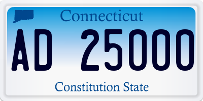 CT license plate AD25000