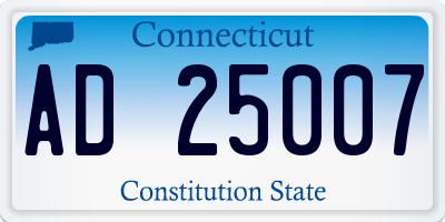 CT license plate AD25007