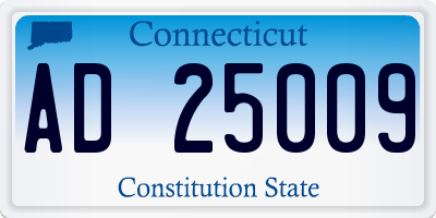 CT license plate AD25009