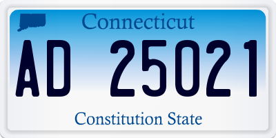 CT license plate AD25021
