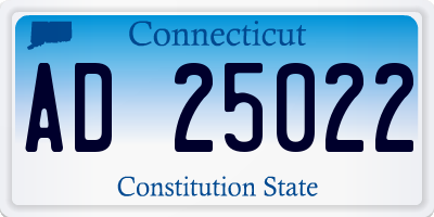 CT license plate AD25022