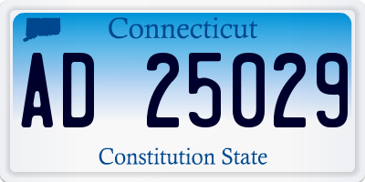 CT license plate AD25029