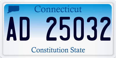 CT license plate AD25032