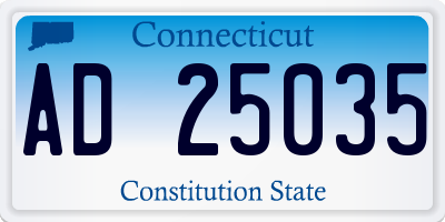 CT license plate AD25035