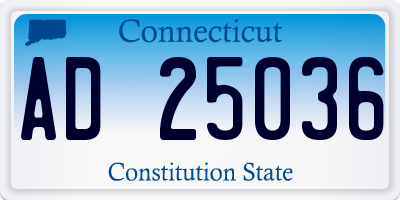 CT license plate AD25036