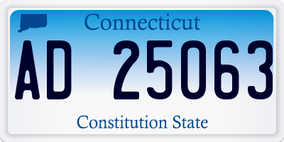 CT license plate AD25063