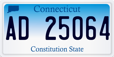 CT license plate AD25064