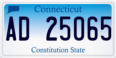 CT license plate AD25065