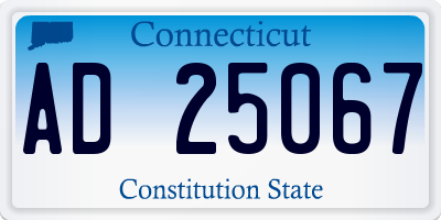 CT license plate AD25067