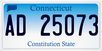 CT license plate AD25073
