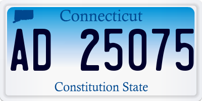 CT license plate AD25075