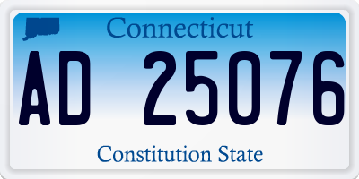 CT license plate AD25076