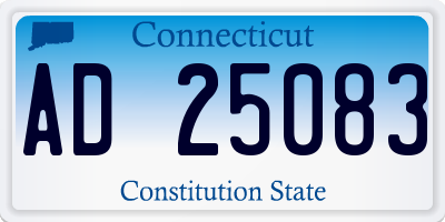 CT license plate AD25083