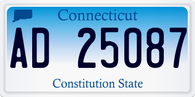 CT license plate AD25087