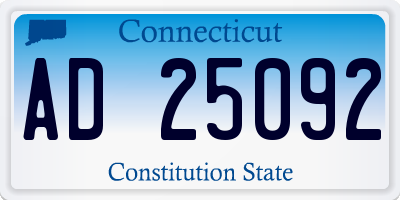 CT license plate AD25092
