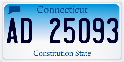 CT license plate AD25093