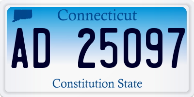 CT license plate AD25097