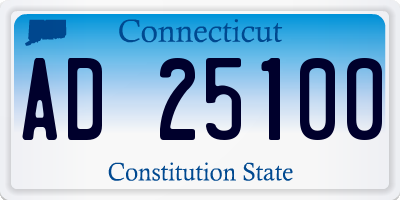 CT license plate AD25100