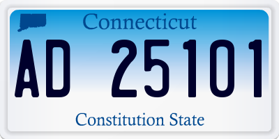 CT license plate AD25101