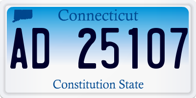 CT license plate AD25107