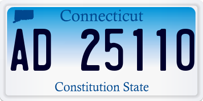 CT license plate AD25110