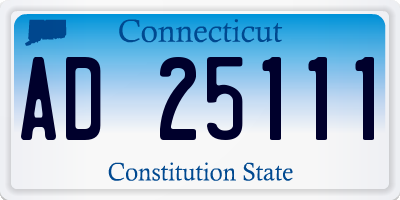 CT license plate AD25111