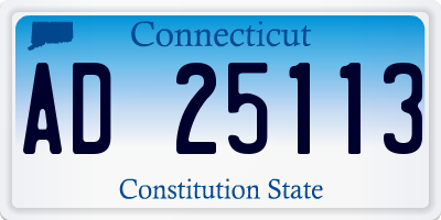 CT license plate AD25113