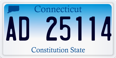 CT license plate AD25114