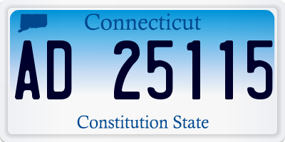 CT license plate AD25115