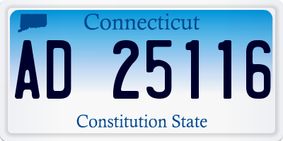 CT license plate AD25116