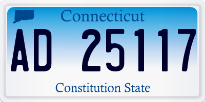 CT license plate AD25117