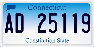 CT license plate AD25119