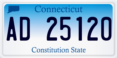 CT license plate AD25120