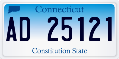 CT license plate AD25121