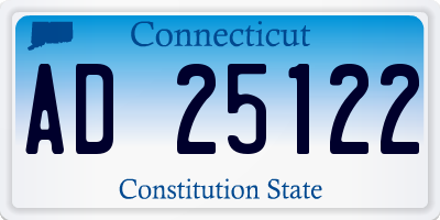 CT license plate AD25122