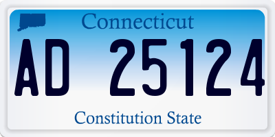 CT license plate AD25124
