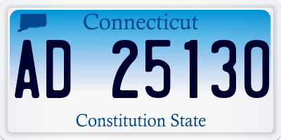CT license plate AD25130
