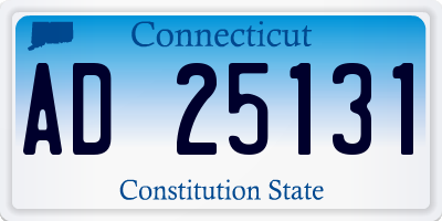 CT license plate AD25131