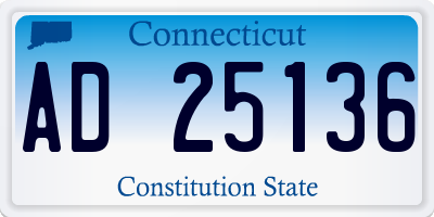 CT license plate AD25136