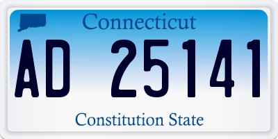 CT license plate AD25141