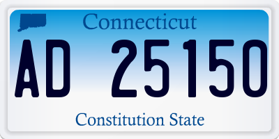 CT license plate AD25150