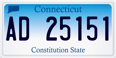 CT license plate AD25151