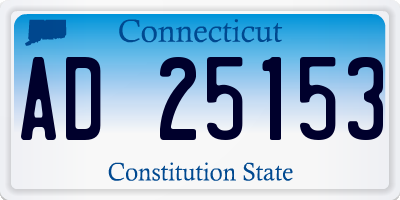 CT license plate AD25153