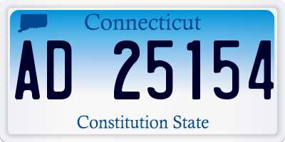 CT license plate AD25154