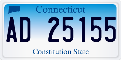 CT license plate AD25155