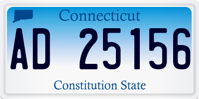 CT license plate AD25156