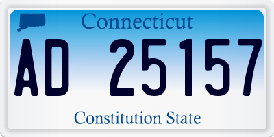 CT license plate AD25157