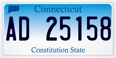 CT license plate AD25158