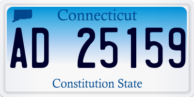 CT license plate AD25159