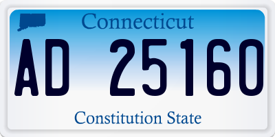 CT license plate AD25160